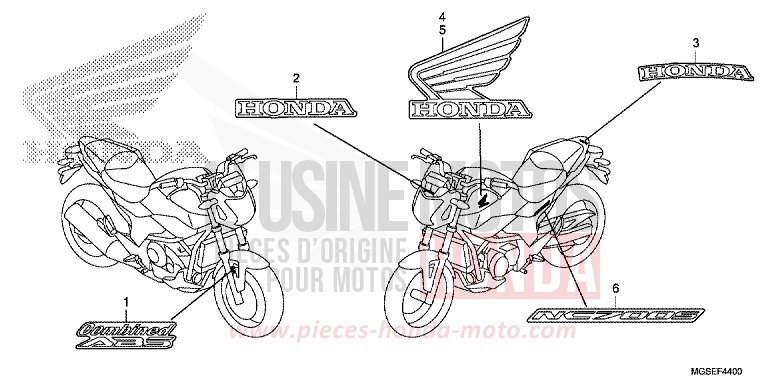 MARQUE/RAYURE de NC700S Boîte Méca PEARL SUNBEAM WHITE (NHA66) de 2012